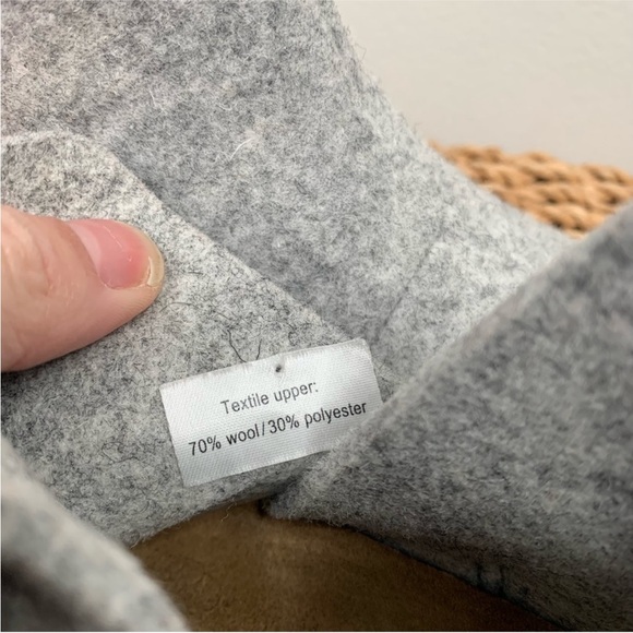 NWOT Birkenstock Andermatt Light Gray Wool
Felt Shearling Slipper Booties EU 33. - Picture 8 of 10